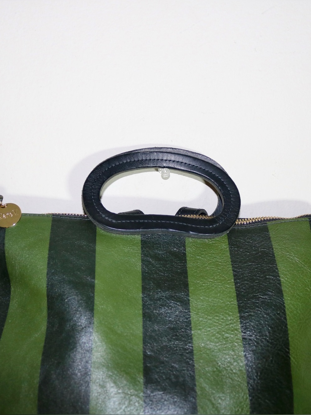 Clare V. Marcelle Backpack in Black Fern Stripe - Picture 9 of 14